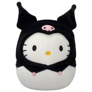 Squishmallows Hello Kitty in Black Kuromi Hoodie 8" Limited Edition Plush New